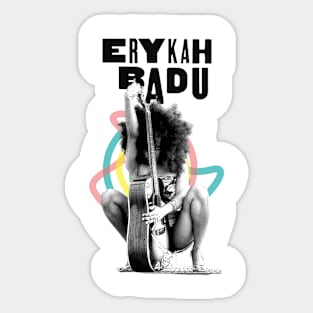 Erykah Badu | Vintage RNB Black White Sticker